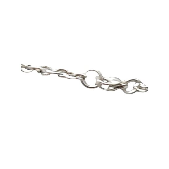 Camellia Necklace Etched Diamond Yellow Gold Rhodium-plated Silver Tone 18" - Picture 8 of 11